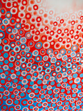 Original art for sale at UGallery.com | Orange and Blue 9 by Natasha Tayles | $800 | acrylic painting | 36' h x 24' w | thumbnail 4