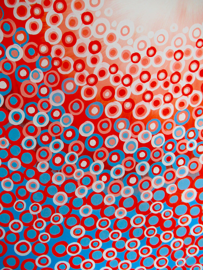 Orange and Blue 9 by Natasha Tayles |  Closeup View of Artwork 