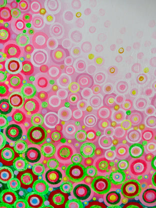Original art for sale at UGallery.com | Pink and Green 2 by Natasha Tayles | $900 | acrylic painting | 36' h x 24' w | photo 4
