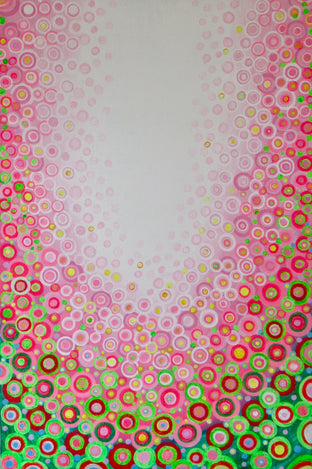 Original art for sale at UGallery.com | Pink and Green 2 by Natasha Tayles | $900 | acrylic painting | 36' h x 24' w | photo 1