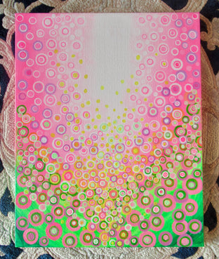 Original art for sale at UGallery.com | Pink and Green 3 by Natasha Tayles | $450 | acrylic painting | 20' h x 16' w | photo 3