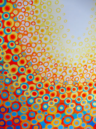 Yellow, Orange and Blue by Natasha Tayles |   Closeup View of Artwork 