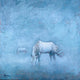 Original art for sale at UGallery.com | Dreaming of Wild Horses by Nava Lundy | $450 | acrylic painting | 12' h x 12' w | thumbnail 1