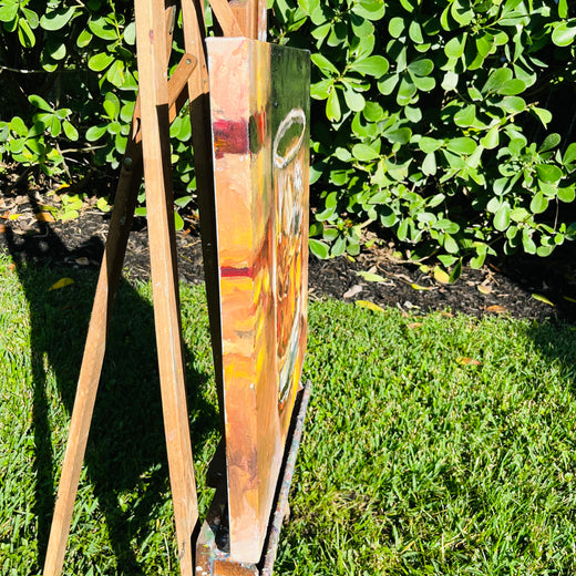 Glass Half Full by Nava Lundy |  Side View of Artwork 