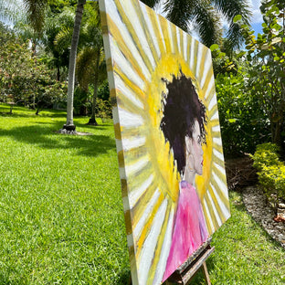 Hello Sunshine by Nava Lundy |  Side View of Artwork 