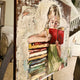 Original art for sale at UGallery.com | The Well-Read Girl by Nava Lundy | $3,100 | acrylic painting | 36' h x 36' w | thumbnail 2