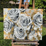 Original art for sale at UGallery.com | At Last by Nava Lundy | $2,000 | mixed media artwork | 24' h x 36' w | thumbnail 3