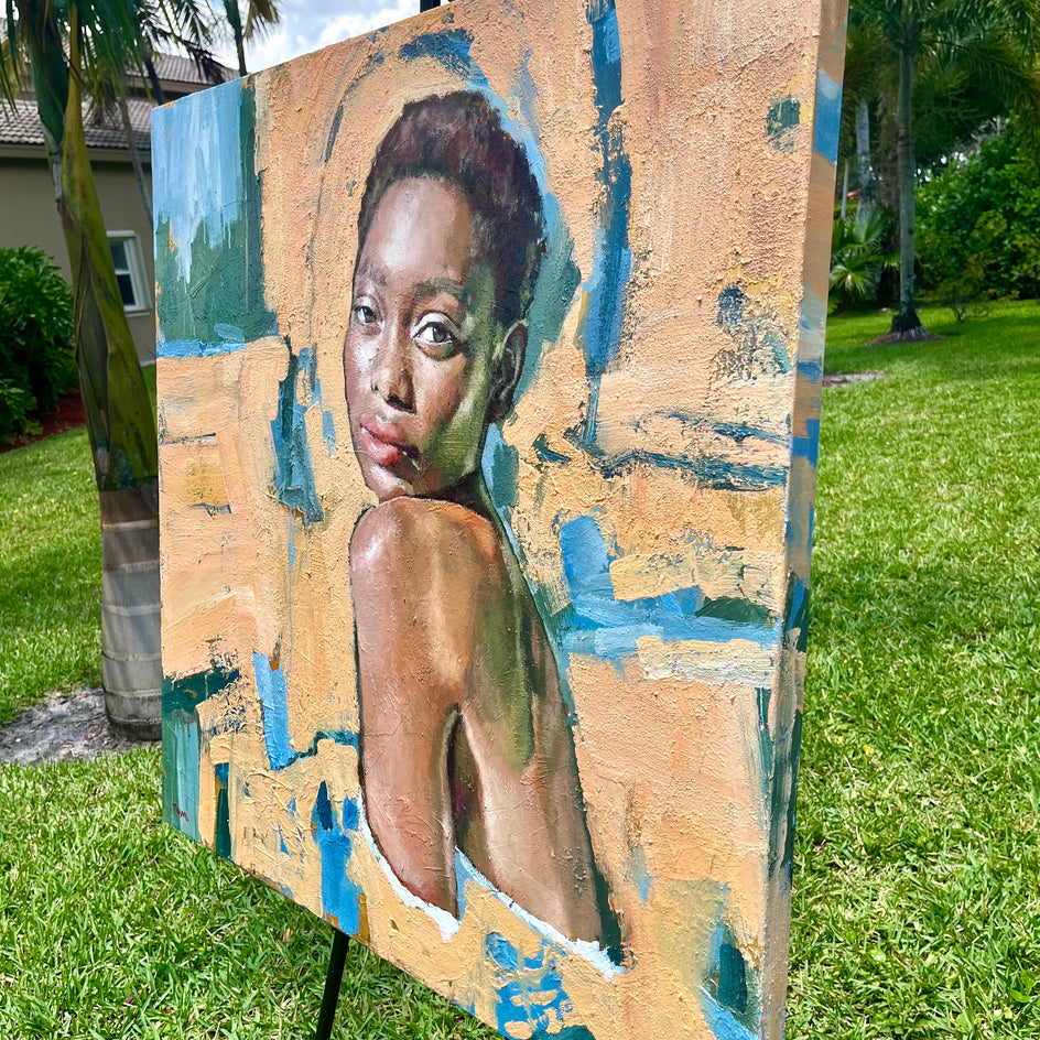 Hear Her Voice by Nava Lundy |  Side View of Artwork 
