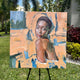 Original art for sale at UGallery.com | Hear Her Voice by Nava Lundy | $2,800 | mixed media artwork | 36' h x 36' w | thumbnail 3