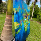 Original art for sale at UGallery.com | Heart Chakra by Nava Lundy | $3,100 | mixed media artwork | 36' h x 36' w | thumbnail 2