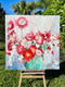 Original art for sale at UGallery.com | Symbol of Love by Nava Lundy | $5,200 | mixed media artwork | 48' h x 48' w | thumbnail 3