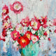 Original art for sale at UGallery.com | Symbol of Love by Nava Lundy | $5,200 | mixed media artwork | 48' h x 48' w | thumbnail 1