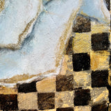 Original art for sale at UGallery.com | The Hidden Gem by Nava Lundy | $3,575 | mixed media artwork | 40' h x 40' w | thumbnail 4