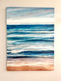 Original art for sale at UGallery.com | Where the Sea Meets the Sky by Nava Lundy | $2,775 | mixed media artwork | 40' h x 30' w | thumbnail 3