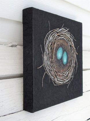 Nestmaking: Two Eggs by Jennifer Ross |  Side View of Artwork 