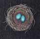 Original art for sale at UGallery.com | Nestmaking: Two Eggs by Jennifer Ross | $475 | mixed media artwork | 10' h x 10' w | thumbnail 1