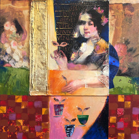 mixed media artwork by Darlene McElroy titled New Future/New Eyes