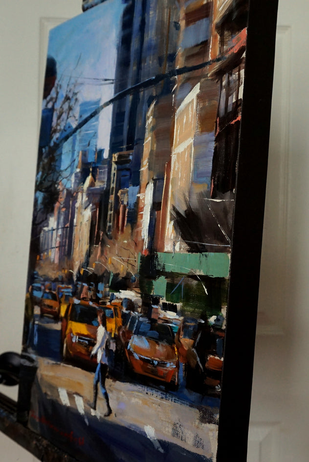 New York Crosswalk by Jonelle Summerfield |  Side View of Artwork 
