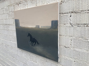 Original art for sale at UGallery.com | Black Horse by Nick Bontorno | $675 | acrylic painting | 16' h x 20' w | photo 2