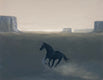 Original art for sale at UGallery.com | Black Horse by Nick Bontorno | $675 | acrylic painting | 16' h x 20' w | thumbnail 1