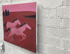 Original art for sale at UGallery.com | Pink Runners by Nick Bontorno | $575 | acrylic painting | 16' h x 20' w | thumbnail 2