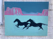 Original art for sale at UGallery.com | Turquoise Runners by Nick Bontorno | $775 | acrylic painting | 16' h x 20' w | thumbnail 3