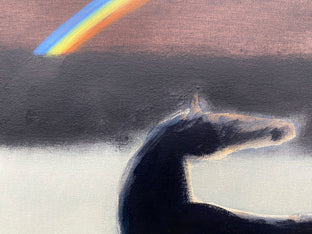 Original art for sale at UGallery.com | Rainbow Horse by Nick Bontorno | $575 | oil painting | 16' h x 20' w | photo 4