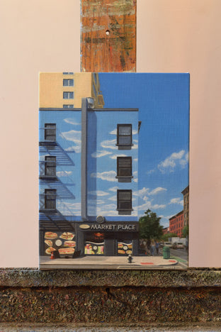 Original art for sale at UGallery.com | Clouds on East 9th by Nick Savides | $875 | oil painting | 12' h x 9' w | photo 3
