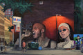 Original art for sale at UGallery.com | DMX and Aaliyah on 8th by Nick Savides | $3,700 | oil painting | 24' h x 36' w | thumbnail 1