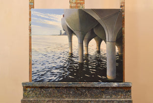 Original art for sale at UGallery.com | Little Island Tulips at Sunset by Nick Savides | $2,100 | oil painting | 16' h x 20' w | photo 3