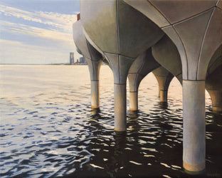 Original art for sale at UGallery.com | Little Island Tulips at Sunset by Nick Savides | $2,100 | oil painting | 16' h x 20' w | photo 1