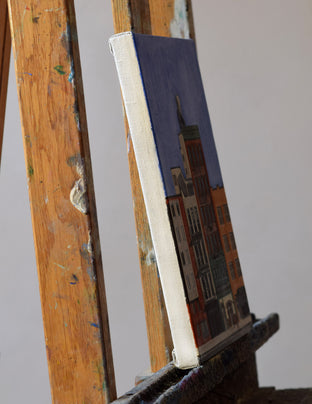Original art for sale at UGallery.com | On the Bowery by Nick Savides | $875 | oil painting | 12' h x 9' w | photo 2