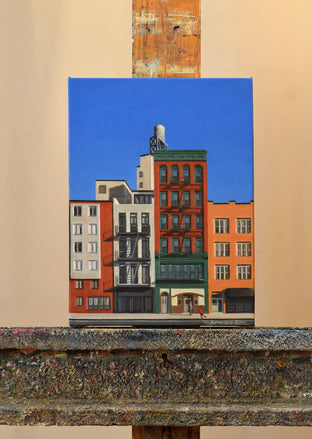 Original art for sale at UGallery.com | On the Bowery by Nick Savides | $875 | oil painting | 12' h x 9' w | photo 3