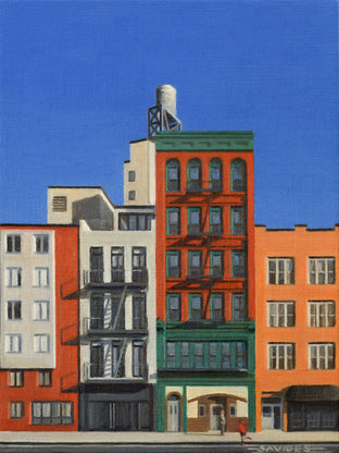 Original art for sale at UGallery.com | On the Bowery by Nick Savides | $875 | oil painting | 12' h x 9' w | photo 1