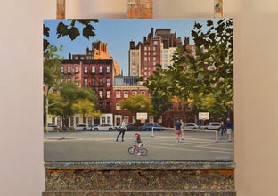 Original art for sale at UGallery.com | Pickleball by Nick Savides | $2,600 | oil painting | 18' h x 24' w | photo 3