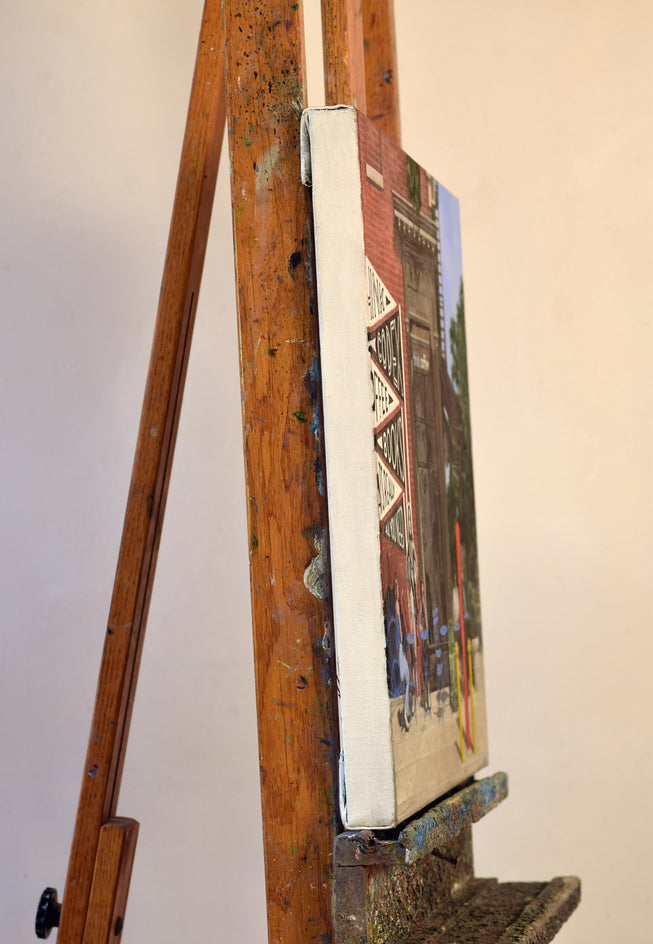 Think Coffee by Nick Savides |  Side View of Artwork 