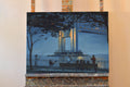 Original art for sale at UGallery.com | Verrazano Bridge at Dusk by Nick Savides | $2,600 | oil painting | 18' h x 24' w | thumbnail 3