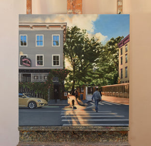 Original art for sale at UGallery.com | White Horse Tavern by Nick Savides | $2,850 | oil painting | 24' h x 24' w | photo 3