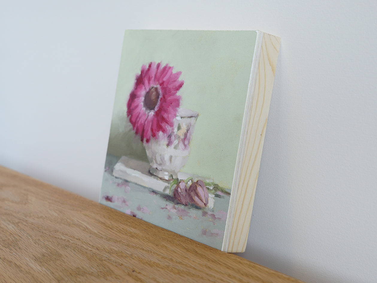 Daisy Still Life by Nicole Lamothe |  Side View of Artwork 