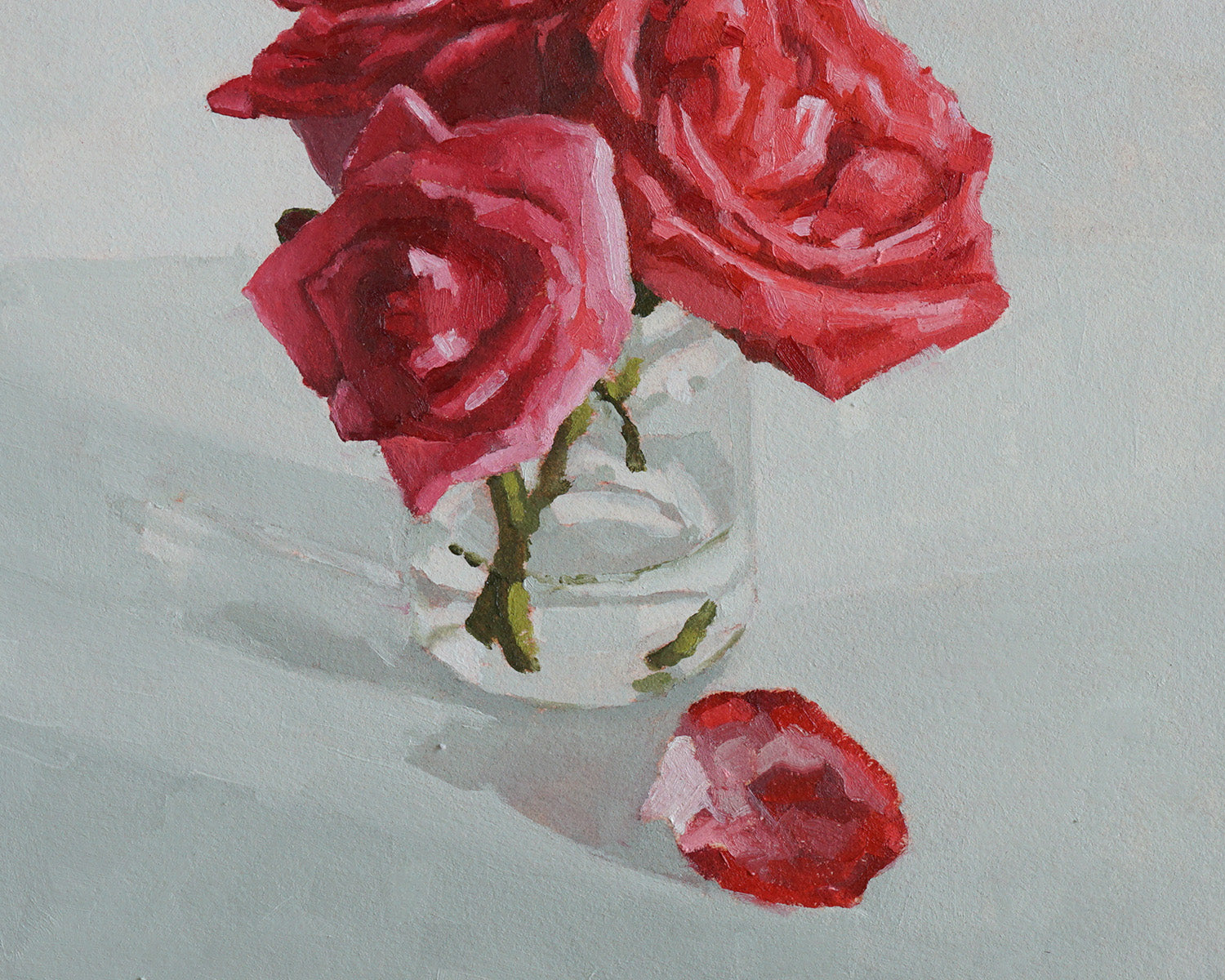 February Roses by Nicole Lamothe - oil painting | UGallery