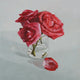 Original art for sale at UGallery.com | February Roses by Nicole Lamothe | $500 | oil painting | 10' h x 10' w | thumbnail 1