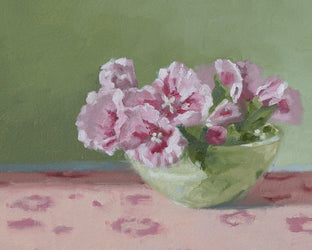 Green and Pink by Nicole Lamothe |   Closeup View of Artwork 