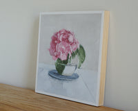 Original art for sale at UGallery.com | Hydrangea in Bloom by Nicole Lamothe | $375 | oil painting | 8' h x 8' w | thumbnail 2