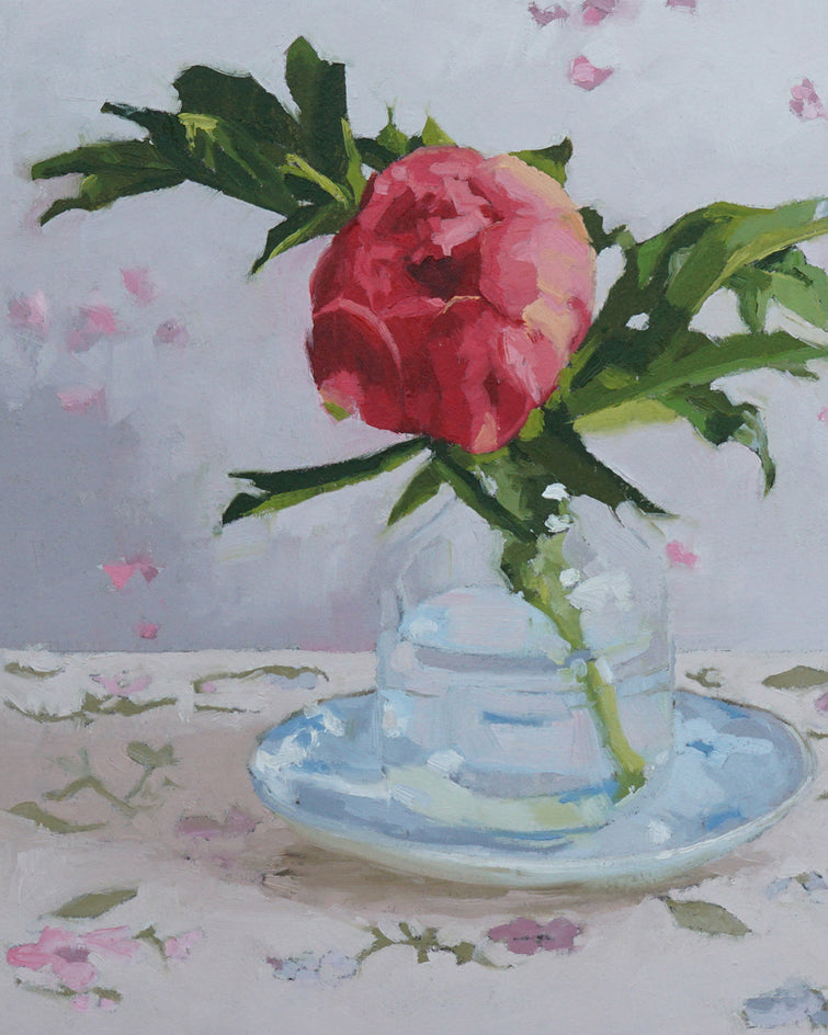 Peony I by Nicole Lamothe |  Closeup View of Artwork 