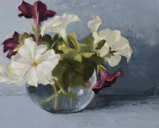 Spring Petunias II by Nicole Lamothe |   Closeup View of Artwork 