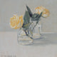 Original art for sale at UGallery.com | Sunny Yellow Roses by Nicole Lamothe | $300 | oil painting | 8' h x 8' w | thumbnail 1