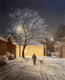 Original art for sale at UGallery.com | After Snowfall by Nikolay Rizhankov | $1,500 | oil painting | 20' h x 16' w | thumbnail 1