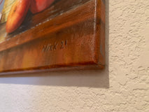 Original art for sale at UGallery.com | Still Life with Red Mug and Apples by Nikolay Rizhankov | $1,300 | oil painting | 16' h x 20' w | thumbnail 2