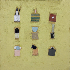 mixed media artwork by David Felix titled Nine Stations I