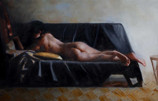 Original art for sale at UGallery.com | Matin by John Kelly | $3,000 | oil painting | 23.5' h x 36' w | photo 1